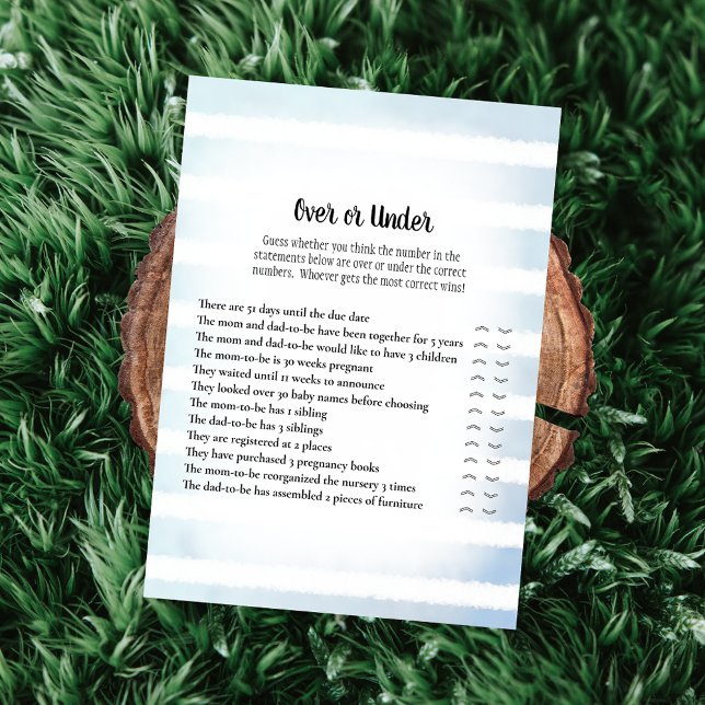 Convite Tan Bunny Blue Sobre O Jogo Do Chá de fraldas (Criador carregado)