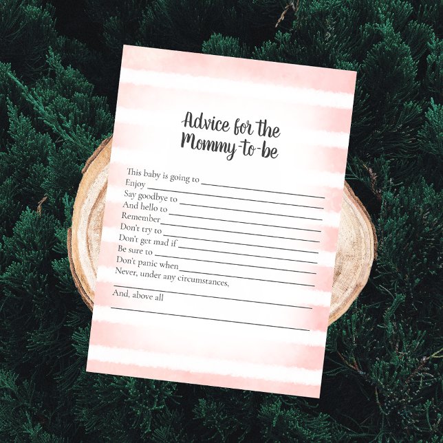 Convite Tan Bunny Pink Advice Para Jogo De Chá De Mamãe (Criador carregado)