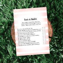 Convite Tan Bunny Rosa Sobre O Jogo Do Chá de fraldas