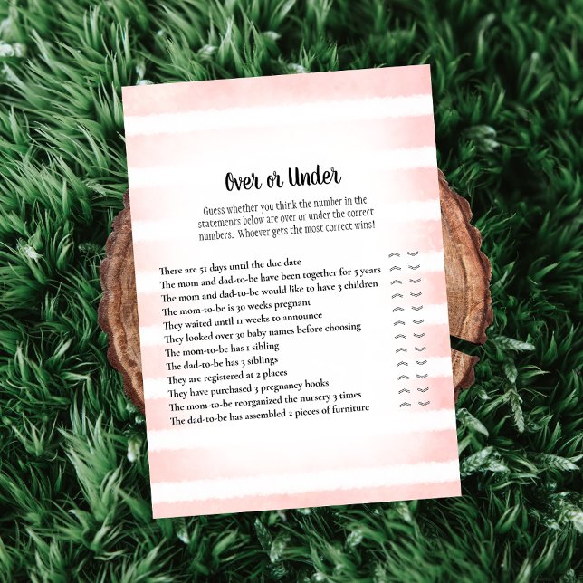 Convite Tan Bunny Rosa Sobre O Jogo Do Chá de fraldas (Criador carregado)