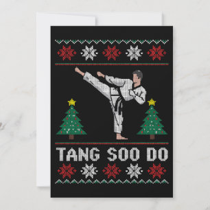 Convite Tang Soo Do Natal Suéter Feio Artes Marciais