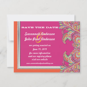 Convite Tangerina Marroquina e Save the Date de Casamento 