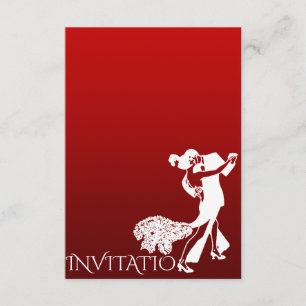 Convite Tango Clássico Dança Personalizada Vinho Vermelho