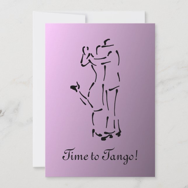 Convite Tango Dancers com Slogan Personalizável (Frente)