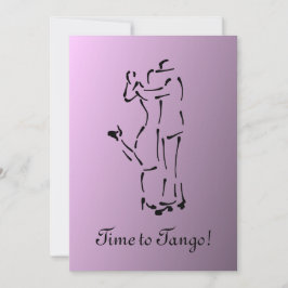 Convite Tango Dancers com Slogan Personalizável
