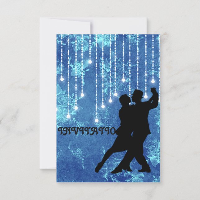 Convite Tango Flamenco Latim Dance Blue (Frente)