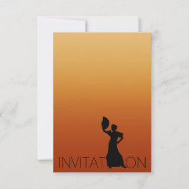 Convite Tango Flamenco Partido Latino da Dança Brown Ombre
