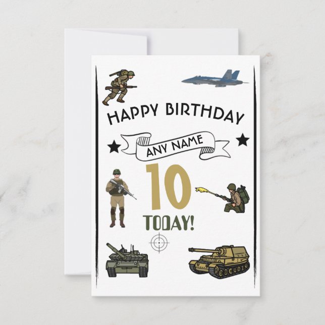 Convite Tank Birthday (Frente)