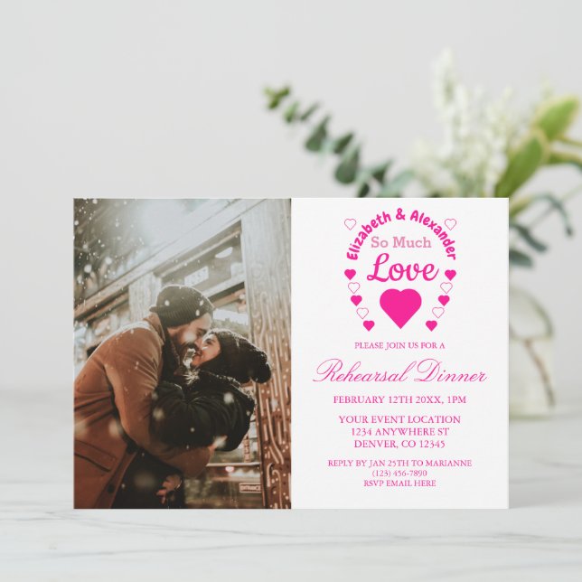 Convite Tanta Janta De Ensaio De Casamento De Amor (Em pé/Frente)