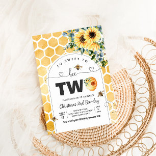 Convite Tão Doce De Ser Duas Festas Do Tema Das Abelhas Pr