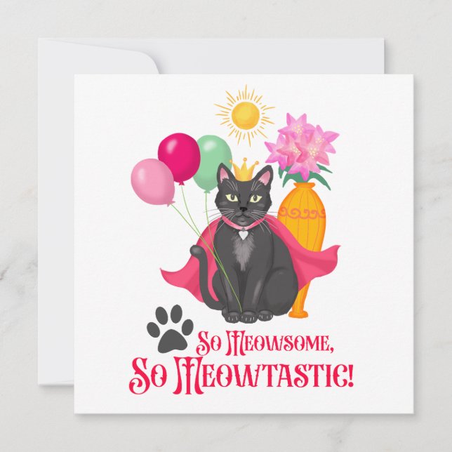 Convite Tão Meowsome, Tão Meowtastic! (Frente)