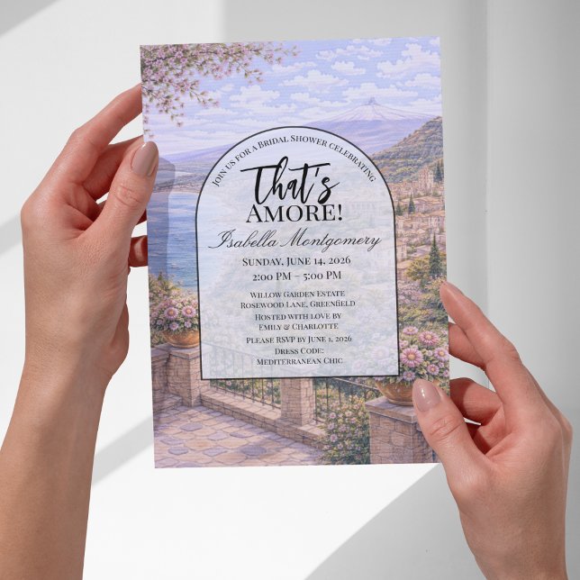 Convite Taormina Italian Themed Bridal Shower (Taormina Italian Themed Bridal Shower Invitations
)