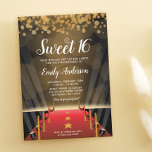 Tapeçaria Vermelha de Hollywood Sweet 16