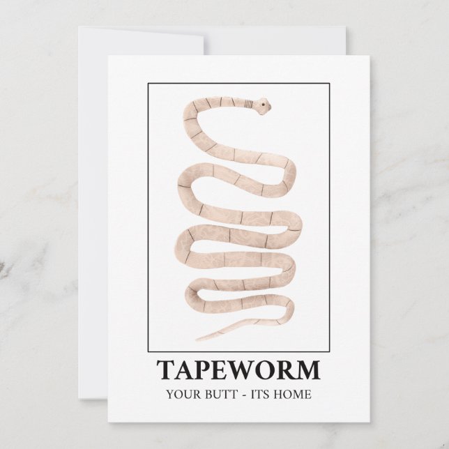 Convite Tapeworm Seu Bumbum É A Sua Casa (Frente)