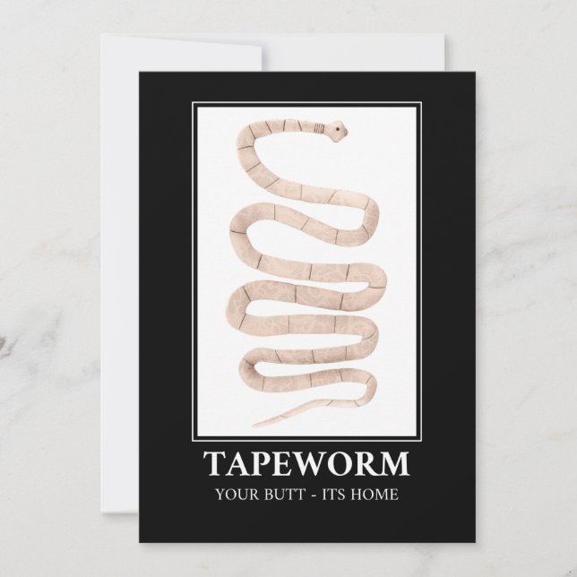 Convite Tapeworm Seu Bumbum está em casa (Frente)