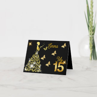 Convite Tarjeta plegable quinceañera digital o impresa