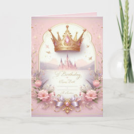 Convite Tarjeta Plegada Princess