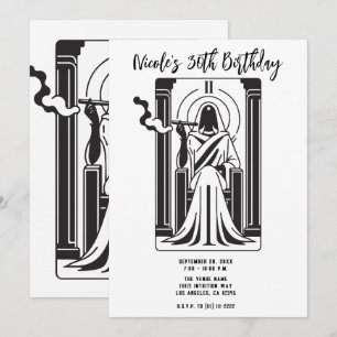 Convite Tarot Alta Sacerdotisa Fumo de Maconha Oculto