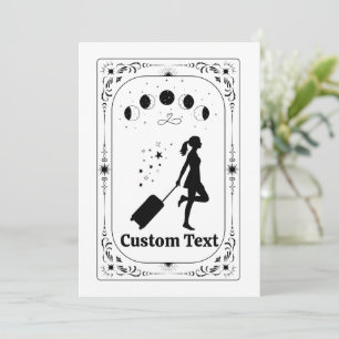 Convite Tarot Caprichoso Amante de Viagens Personalizado F