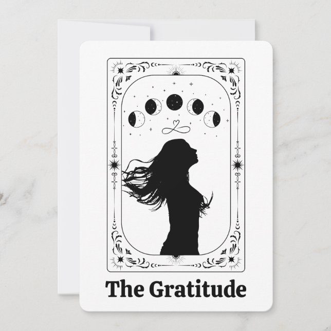 Convite Tarot de Agradecimento Personalizado Mágico Místic (Frente)