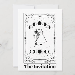 Convite Tarot Personalizado Fortuna Celestial Lua Mágica