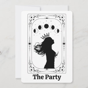 Convite Tarot Personalizado Mística Celestial Lua Magia Fa
