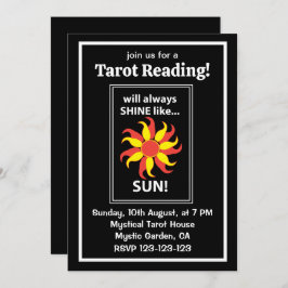 Convite Tarot Sun Mystical Tarot