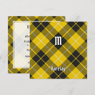 Convite Tartan de Vestido do Clã Barclay