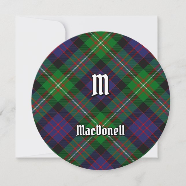 Convite Tartan do Clã MacDonell de Glengarry (Frente)