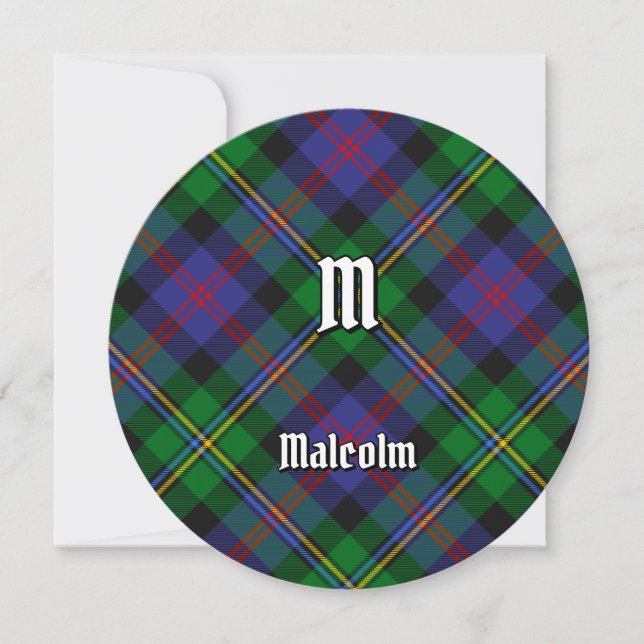 Convite Tartan do Clã Malcolm (Frente)