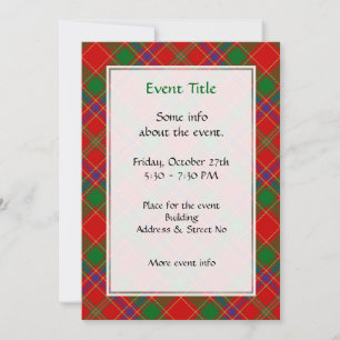 Convite Tartan do Clã Munro