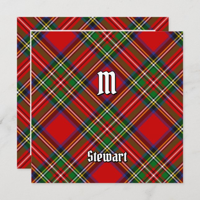 Convite Tartan Royal Stewart (Frente/Verso)