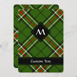 Convite Tartan Verde, Preto, Vermelho e Branco