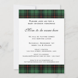 Convite Tartan Vintage, Churras de Bebê Moderno Davidson