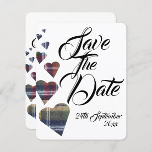 Convite Tartan Wedding Save The Date