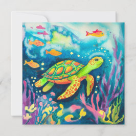 Convite Tartaruga de pintura