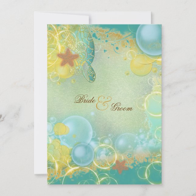 Convite Tartarugas-do-mar (Frente)