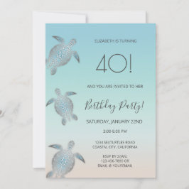 Convite Tartarugas do Mar de Prata