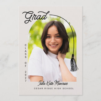 Convite Tassel Grad Announcement with Photo