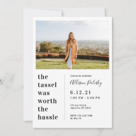 Convite Tassel valeu a pena na classe de graduação Hassle