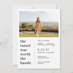 Convite Tassel valeu a pena na classe de graduação Hassle