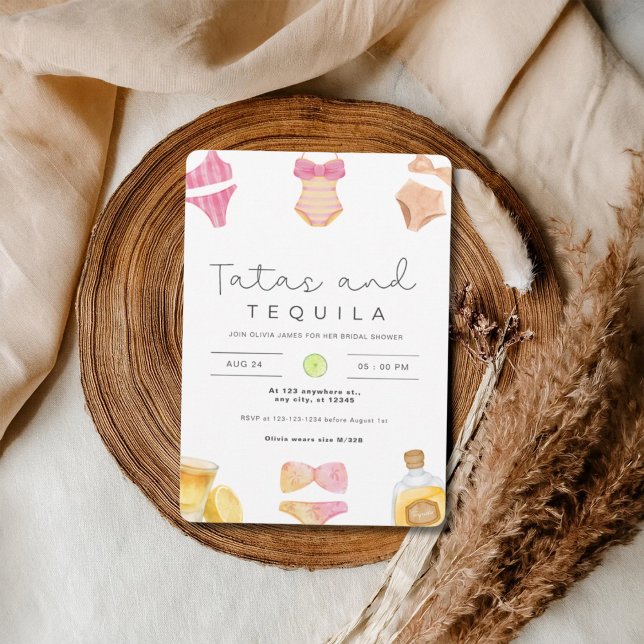 Convite Tatas e tequila lingerie chá de noiva (Criador carregado)