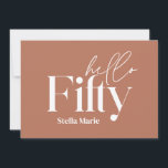 Convite Tatta mínima moderna, 50 anos<br><div class="desc">Típica mínima moderna: simples terracota e 50 anos de convite. Parte de uma coleção contemporânea.</div>