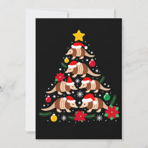Convite Tatu de Natal Árvore Chapéu do Papai Noel Enfeites