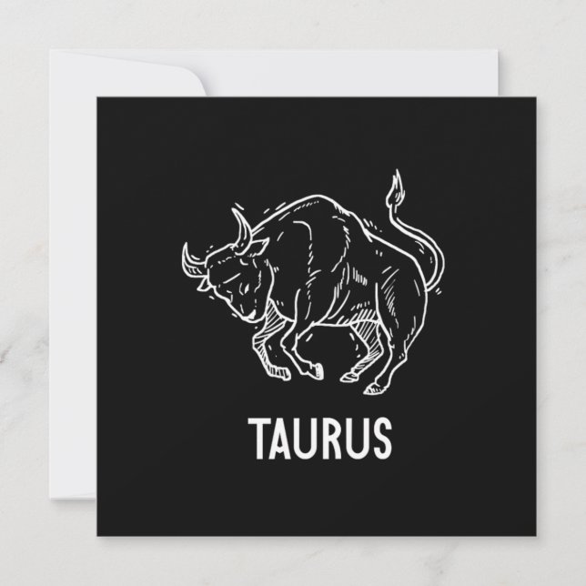Convite Taurus Astrology Birthday Gift Zodiac Signs (Frente)