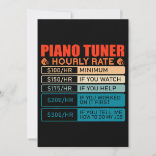 Convite Taxa Horária de Vintage do Piano Tuner