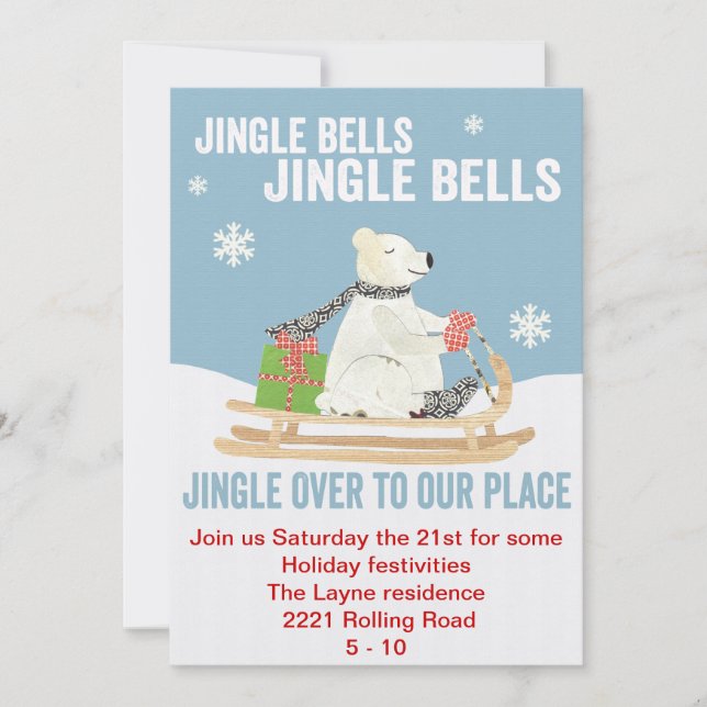 Convite TBO- o partido do urso polar de Bels de tinir (Frente)