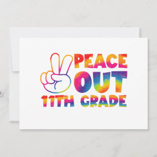 Convite Tchau, décima primeira série Tie Dye  11ª série