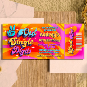 Convite Tchau, Dígitos Simples Estou com 10 Ingressos