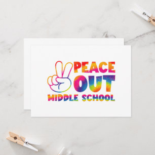 Convite Tchau Escola Fundamental Tie Dye Último Dia De Aul